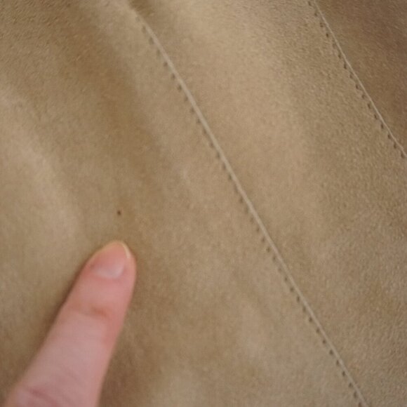 Vintage Denver Hayes Beige 100% Suede Leather Button Up Blazer Jacket 2Xl - Picture 11 of 15